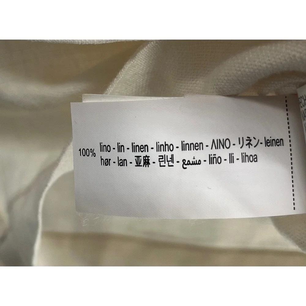 Zara 100% Linen Romper Jumpsuit Sheer Cream Beige Utility Beach Travel Size‎ XS